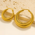 Elegant Minimalist Hoop Earrings | Celine-Inspired INS Style | Gold Plated High Colour Retention - UMI