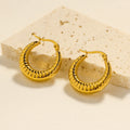 Elegant Minimalist Hoop Earrings | Celine-Inspired INS Style | Gold Plated High Colour Retention