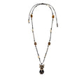 Eye of Horus Pharaoh Cat Ankh Beaded Necklace | 18K Gold Plated Stainless Steel