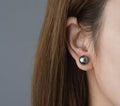 Tahitian Pearl Stud Earrings 8.5-9mm | Mirror Lustre | Flawless (Customizable)