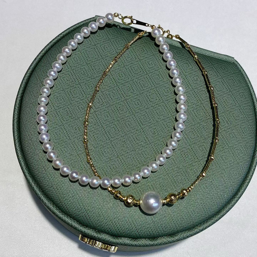 4-5mm Pearl & 18K Gold Bracelet | Single Pearl Layering Style