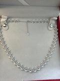 Lustrous Natural Pearl Clavicle Necklace with 18K Gold-Plated Zirconia Inlay