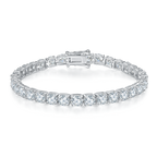 Classic Four-Prong D VVS Moissanite Tennis Bracelet (S925 Silver)
