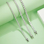 Classic Four-Prong D VVS Moissanite Tennis Bracelet (S925 Silver)