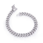 Cuban Link D VVS Moissanite Bracelet — Round Cut (S925 Silver)