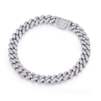 Cuban Link D VVS Moissanite Bracelet — Round Cut (S925 Silver)