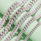 Cuban Link D VVS Moissanite Bracelet — Round Cut (S925 Silver)