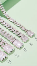 Cuban Link D VVS Moissanite Bracelet — Round Cut (S925 Silver)