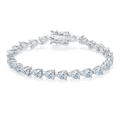 Pear-Cut D VVS Moissanite Tennis Bracelet — 0.5ct Stones (S925 Silver)