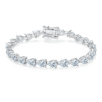 Pear-Cut D VVS Moissanite Tennis Bracelet — 0.5ct Stones (S925 Silver)
