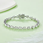 Pear-Cut D VVS Moissanite Tennis Bracelet — 0.5ct Stones (S925 Silver)