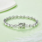 Pear-Cut D VVS Moissanite Tennis Bracelet — 0.5ct Stones (S925 Silver)