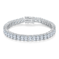 Oval-Cut D VVS Moissanite Tennis Bracelet — 0.5ct Stones (S925 Silver)
