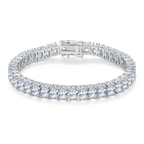 Oval-Cut D VVS Moissanite Tennis Bracelet — 0.5ct Stones (S925 Silver)