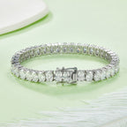 Oval-Cut D VVS Moissanite Tennis Bracelet — 0.5ct Stones (S925 Silver)