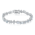 Fancy-Shape Moissanite Tennis Bracelet — 0.5ct D VVS Stones (S925 Silver)