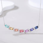 Rainbow Vine Necklace — Lab-Grown Coloured Gemstones & Moissanite Accents (4.11ct)