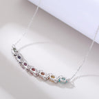 Rainbow Vine Necklace — Lab-Grown Coloured Gemstones & Moissanite Accents (4.11ct)