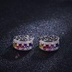 Rainbow Moissanite Stud Earrings · 0.55ct