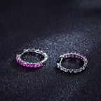 Rainbow Moissanite Huggie Hoop Earrings · 0.55ct