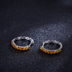 Rainbow Moissanite Huggie Hoop Earrings · 0.55ct