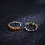 Rainbow Moissanite Huggie Hoop Earrings · 0.55ct