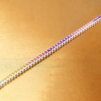 2mm 18K White Gold Coloured Gemstone Rainbow Bracelet 2.0mm / Stone