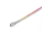 3mm 18K White Gold Coloured Gemstone Rainbow Bracelet 3mm / Stone