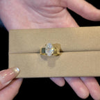 18K Gold Egg-Shape Moissanite Rock Style Women's Ring – 12×8mm / 4.5ct