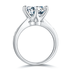 18K White Gold Moissanite Solitaire Ring 5.0ct D Color