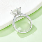 18K White Gold Moissanite Solitaire Ring 5.0ct D Color