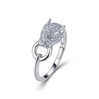18K Gold Full Pavé Leopard Head Moissanite Ring 0.53ct