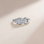 18K Gold Full Pavé Leopard Head Moissanite Ring 0.53ct