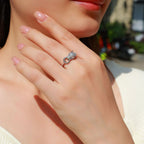 18K Gold Full Pavé Leopard Head Moissanite Ring 0.53ct
