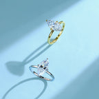 18K Gold Marquise Moissanite Ring 3.0ct | 14×7mm
