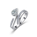 18K Gold Pear-Cut Moissanite Confession Ring 1.0ct