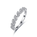 18K White Gold Vine Moissanite Ring 0.16ct