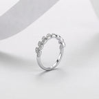 18K White Gold Vine Moissanite Ring 0.16ct