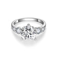 Wishful Star | 3ct Heart Moissanite Ring in 18K White Gold