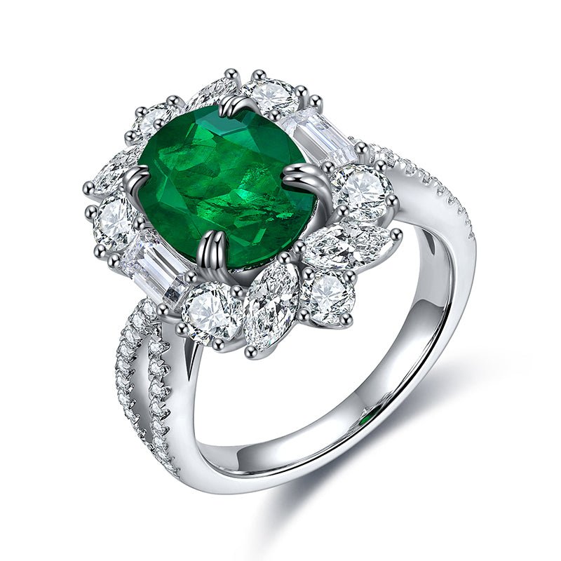 Luxe 18K White Gold Coloured Gemstone Ring | 3.6ct