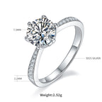 Radiance | 18K White Gold Micro Moissanite Ring | 1.5ct D-Grade