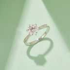 Radiance | 18K White Gold Micro Moissanite Ring | 1.5ct D-Grade