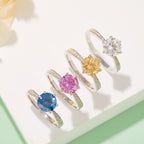 Radiance | 18K White Gold Micro Moissanite Ring | 1.5ct D-Grade