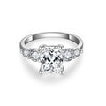 Fang Ying Yi Cai | 18K White Gold Radiant Cut Moissanite Ring | 3ct