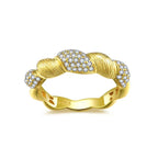 Re Lian Chan Mian | 18K Yellow Gold Round Moissanite Promise Ring | 0.385ct
