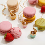 Ice Cream Cat Locket Necklace | Openable Charm Pendant | Ice Cream Honey Pot Candy Macaron