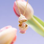 Ice Cream Cat Locket Necklace | Openable Charm Pendant | Ice Cream Honey Pot Candy Macaron