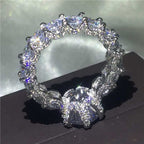5.0ct Moissanite Wheel-Setting Ring | 925 Silver 18K Gold Plated