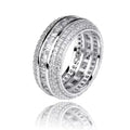 Ultra-Sparkling Full Pavé Moissanite Wide Band Ring - UMI