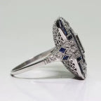 Square-Cut Blue Topaz Statement Ring - UMI